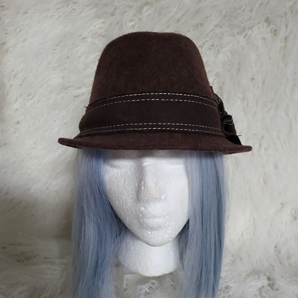 Brown Wool Bucket Hat NWOT